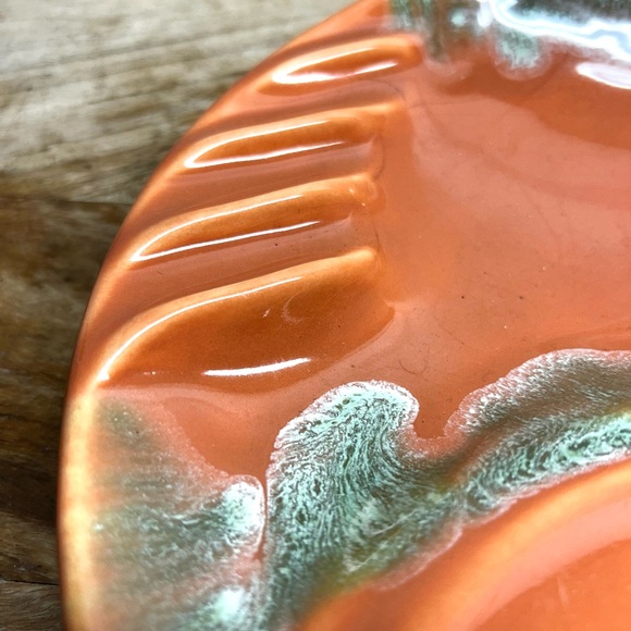 VTG Art Pottery Retro 
Cigarette Cigar Ashtray MCM Mid-Century Flow - Picture 6 of 8